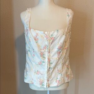 Altar'd State Cream Floral Tank Top
